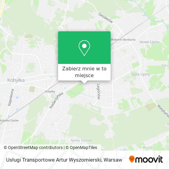 Mapa Usługi Transportowe Artur Wyszomierski