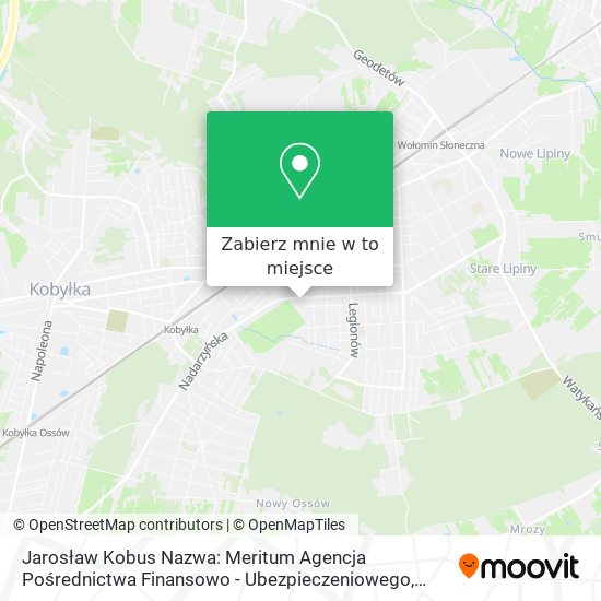 Mapa Jarosław Kobus Nazwa: Meritum Agencja Pośrednictwa Finansowo - Ubezpieczeniowego