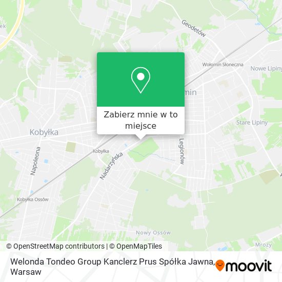 Mapa Welonda Tondeo Group Kanclerz Prus Spółka Jawna