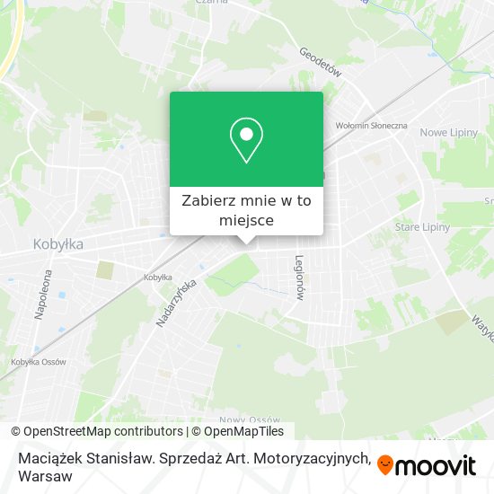 Mapa Maciążek Stanisław. Sprzedaż Art. Motoryzacyjnych