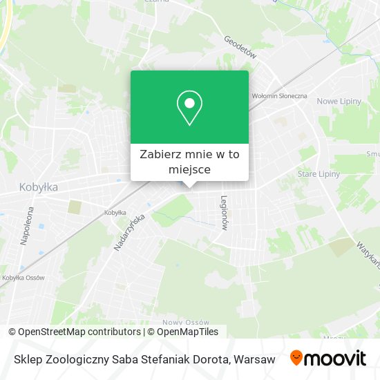 Mapa Sklep Zoologiczny Saba Stefaniak Dorota