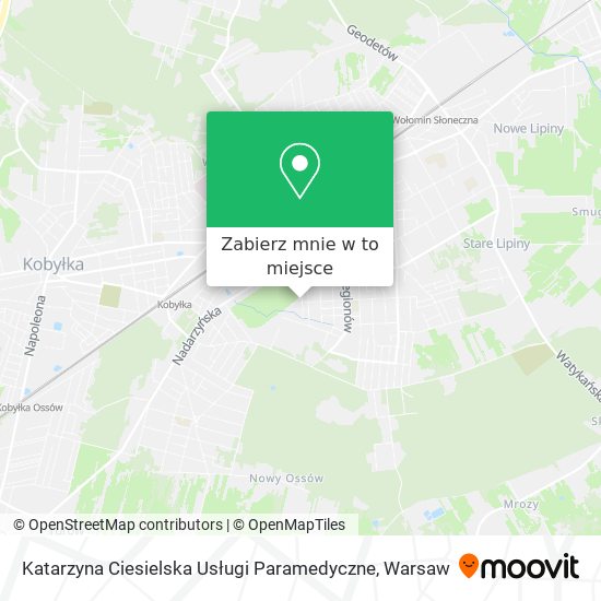 Mapa Katarzyna Ciesielska Usługi Paramedyczne