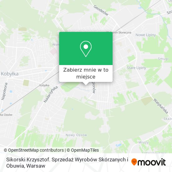 Mapa Sikorski Krzysztof. Sprzedaż Wyrobów Skórzanych i Obuwia