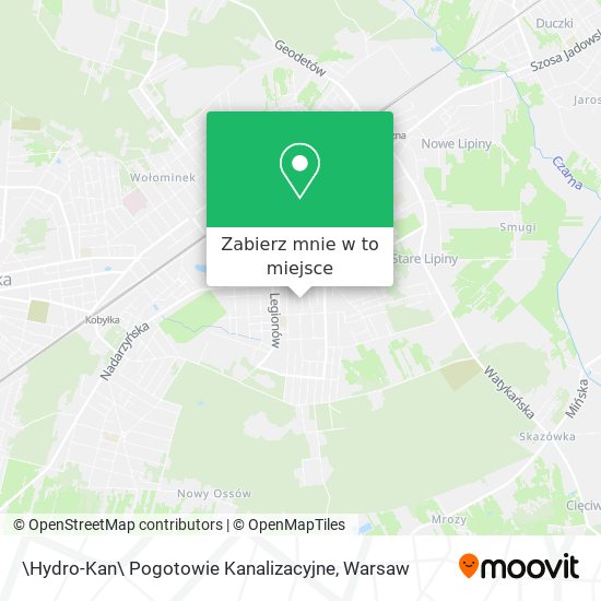 Mapa \Hydro-Kan\ Pogotowie Kanalizacyjne