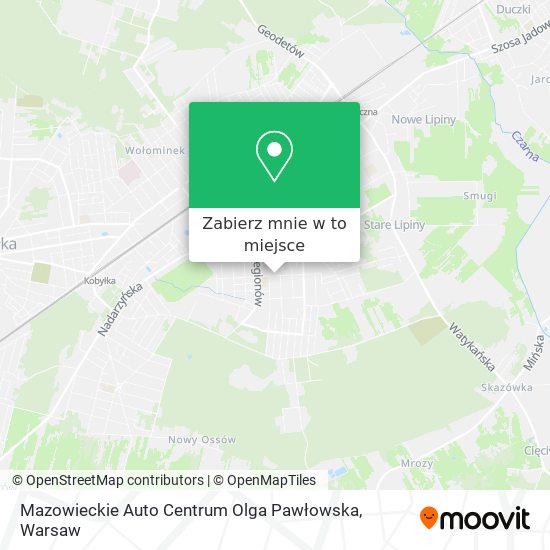 Mapa Mazowieckie Auto Centrum Olga Pawłowska