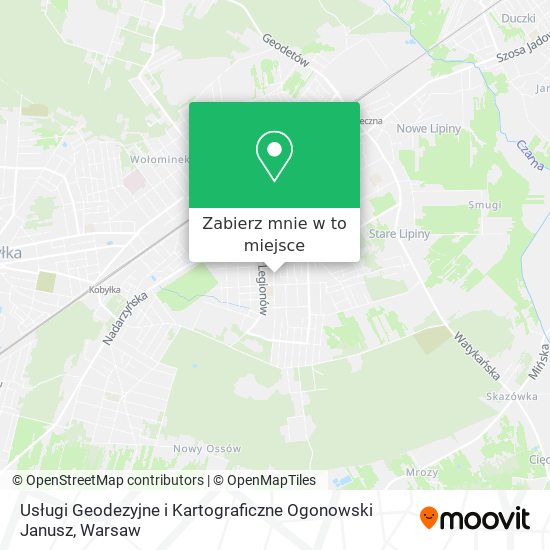 Mapa Usługi Geodezyjne i Kartograficzne Ogonowski Janusz