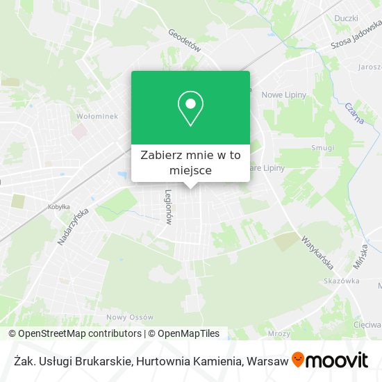 Mapa Żak. Usługi Brukarskie, Hurtownia Kamienia