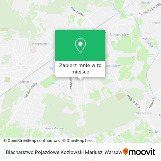 Mapa Blacharstwo Pojazdowe Kozłowski Mariusz