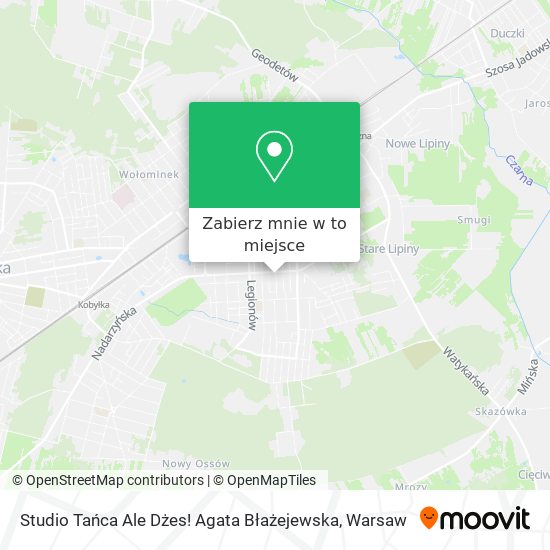 Mapa Studio Tańca Ale Dżes! Agata Błażejewska