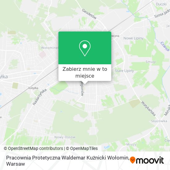 Mapa Pracownia Protetyczna Waldemar Kużnicki Wołomin