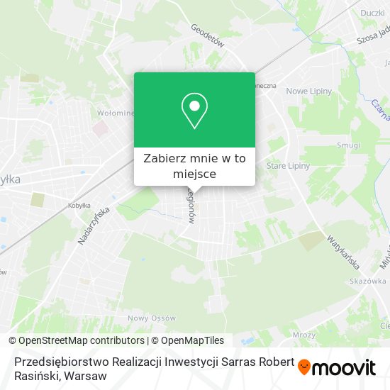 Mapa Przedsiębiorstwo Realizacji Inwestycji Sarras Robert Rasiński