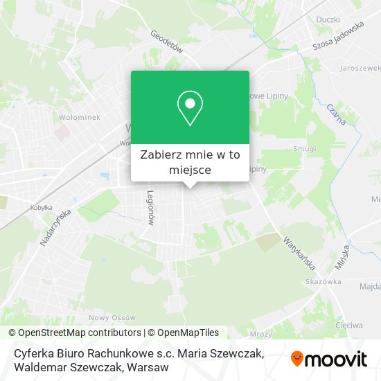 Mapa Cyferka Biuro Rachunkowe s.c. Maria Szewczak, Waldemar Szewczak