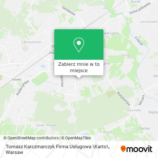 Mapa Tomasz Karczmarczyk Firma Usługowa \Karto\