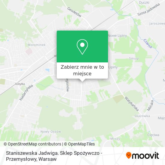 Mapa Staniszewska Jadwiga. Sklep Spożywczo - Przemysłowy