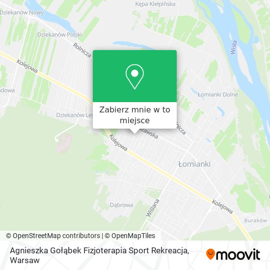 Mapa Agnieszka Gołąbek Fizjoterapia Sport Rekreacja