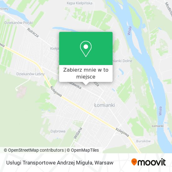 Mapa Usługi Transportowe Andrzej Miguła