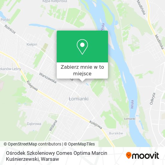 Mapa Ośrodek Szkoleniowy Comes Optima Marcin Kuśnierzewski