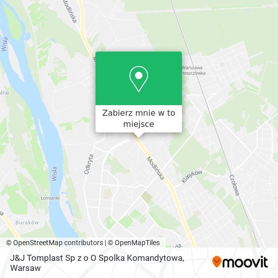 Mapa J&J Tomplast Sp z o O Spolka Komandytowa