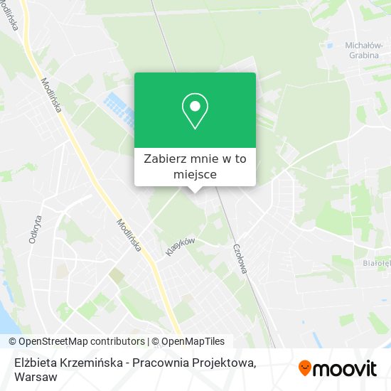 Mapa Elżbieta Krzemińska - Pracownia Projektowa