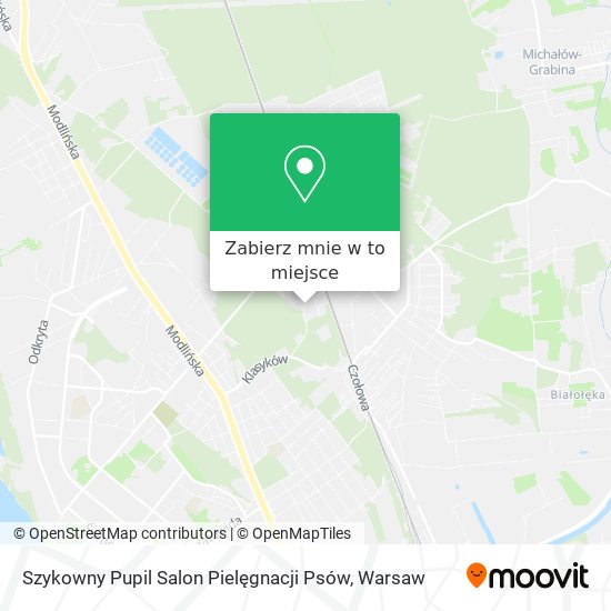 Mapa Szykowny Pupil Salon Pielęgnacji Psów