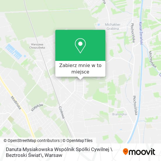 Mapa Danuta Mysiakowska Wspólnik Spółki Cywilnej \ Beztroski Świat\