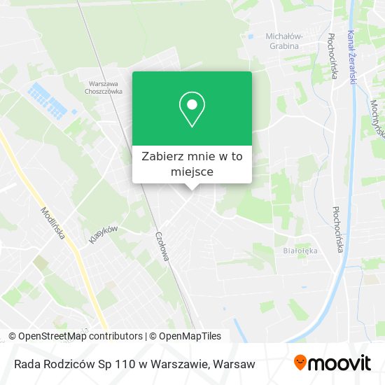 Mapa Rada Rodziców Sp 110 w Warszawie