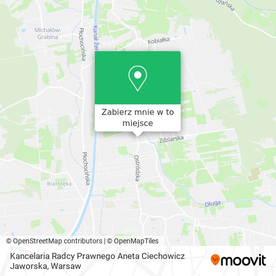 Mapa Kancelaria Radcy Prawnego Aneta Ciechowicz Jaworska