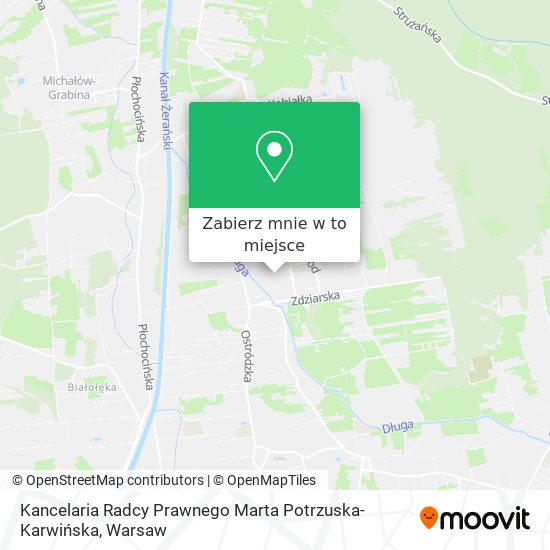 Mapa Kancelaria Radcy Prawnego Marta Potrzuska-Karwińska