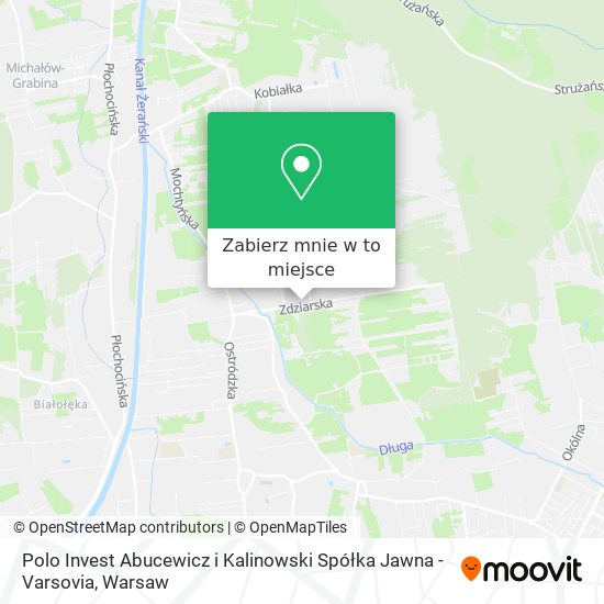 Mapa Polo Invest Abucewicz i Kalinowski Spółka Jawna - Varsovia