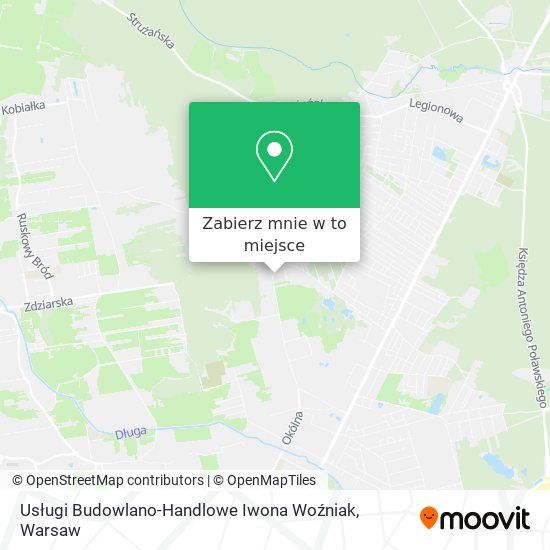 Mapa Usługi Budowlano-Handlowe Iwona Woźniak