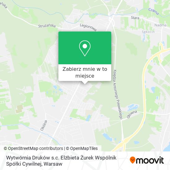 Mapa Wytwórnia Druków s.c. Elżbieta Żurek Wspólnik Spółki Cywilnej