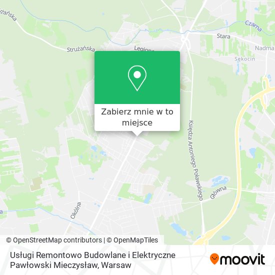 Mapa Usługi Remontowo Budowlane i Elektryczne Pawłowski Mieczysław