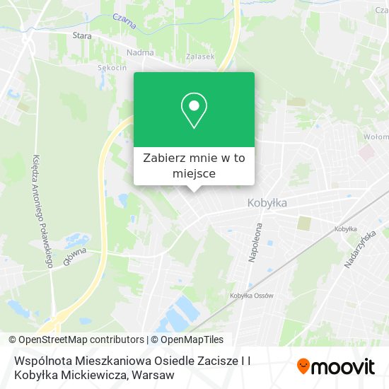 Mapa Wspólnota Mieszkaniowa Osiedle Zacisze I I Kobyłka Mickiewicza