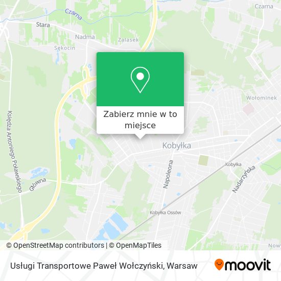 Mapa Usługi Transportowe Paweł Wołczyński