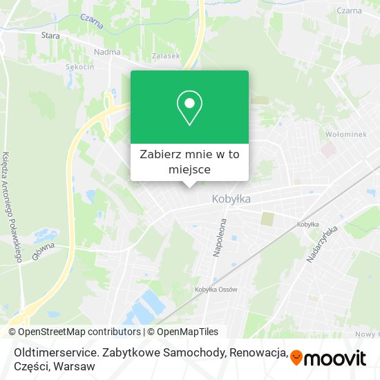 Mapa Oldtimerservice. Zabytkowe Samochody, Renowacja, Części