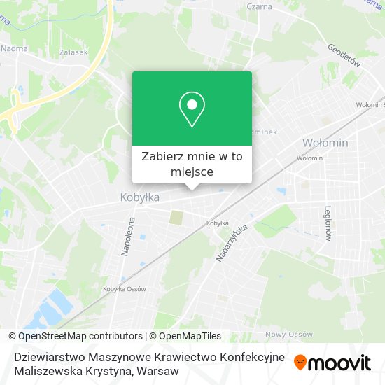 Mapa Dziewiarstwo Maszynowe Krawiectwo Konfekcyjne Maliszewska Krystyna