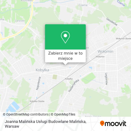 Mapa Joanna Malińska Usługi Budowlane Malińska