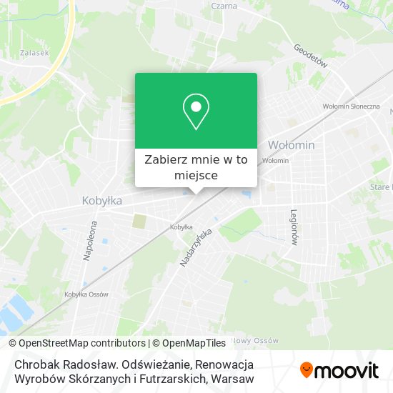 Mapa Chrobak Radosław. Odświeżanie, Renowacja Wyrobów Skórzanych i Futrzarskich