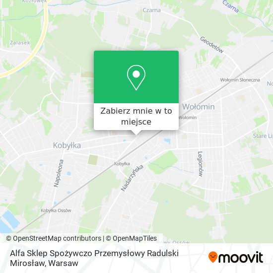 Mapa Alfa Sklep Spożywczo Przemysłowy Radulski Mirosław