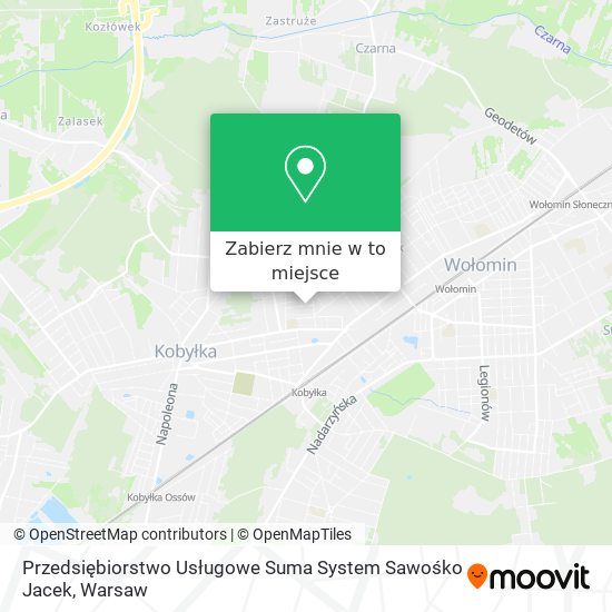 Mapa Przedsiębiorstwo Usługowe Suma System Sawośko Jacek