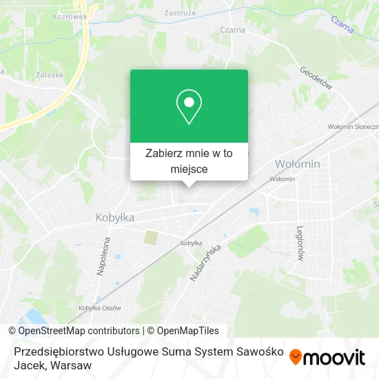 Mapa Przedsiębiorstwo Usługowe Suma System Sawośko Jacek