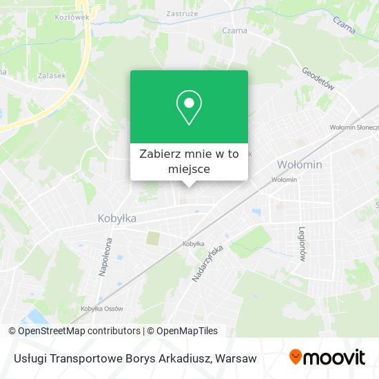 Mapa Usługi Transportowe Borys Arkadiusz