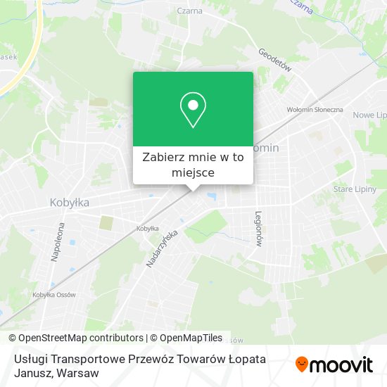 Mapa Usługi Transportowe Przewóz Towarów Łopata Janusz