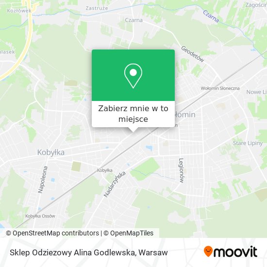 Mapa Sklep Odziezowy Alina Godlewska