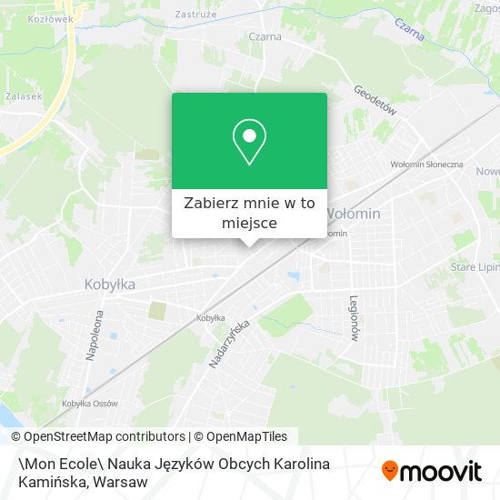 Mapa \Mon Ecole\ Nauka Języków Obcych Karolina Kamińska