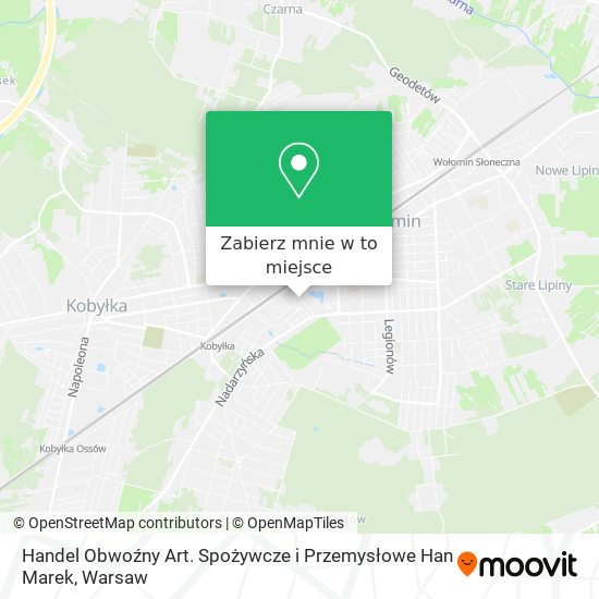 Mapa Handel Obwoźny Art. Spożywcze i Przemysłowe Han Marek