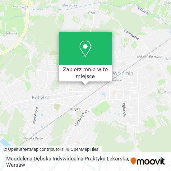 Mapa Magdalena Dębska Indywidualna Praktyka Lekarska