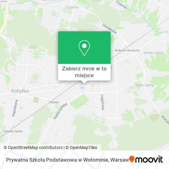 Mapa Prywatna Szkoła Podstawowa w Wołominie