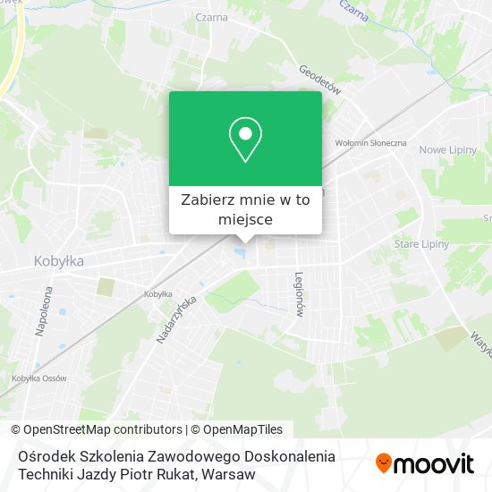 Mapa Ośrodek Szkolenia Zawodowego Doskonalenia Techniki Jazdy Piotr Rukat