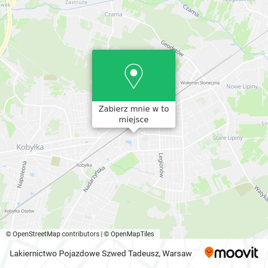 Mapa Lakiernictwo Pojazdowe Szwed Tadeusz